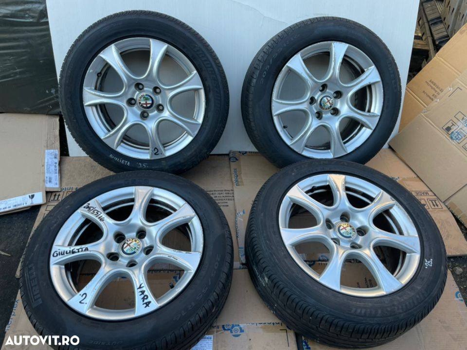 Jante aliaj ALFA ROMEO GIULIETTA an 2013 cu cauciucuri vara 205/55R16 - 1