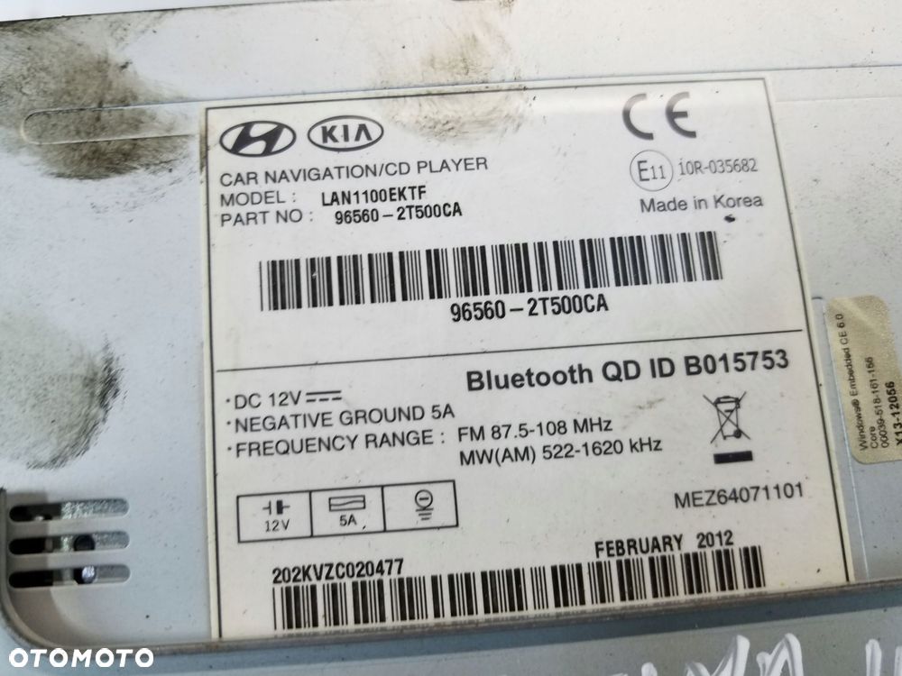 radio cd nawigacja kia optima iii 96560-2t500ca - 6