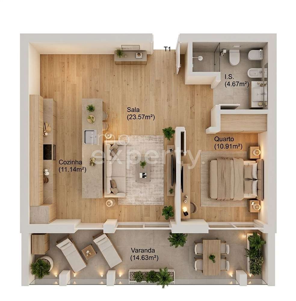 Apartamento T1 no Piso 2 | Quinta dos Condados - Grande imagem: 2/13