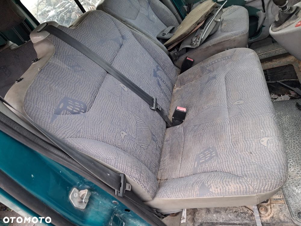 Renault Traffic 2 Opel Vivaro 01-14 kanapa ława pasażera fotel podwójny stelaż mocowanie pas bezpieczeństwa KOMPLETNA - 1