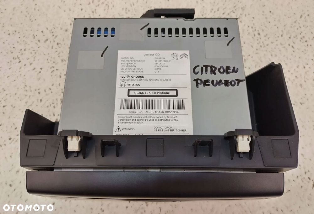 peugeot citroen czytnik pŁyt cd pu-3915a oryg - 3