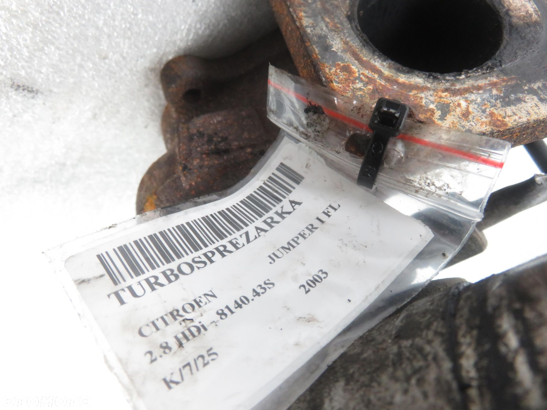 TURBOSPRĘŻARKA CITROEN JUMPER I FL 2.8 HDi 500344801 8140.43S - 9