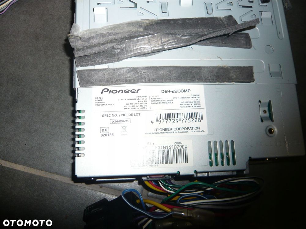 radio cd deh-2800mp pioneer - 2