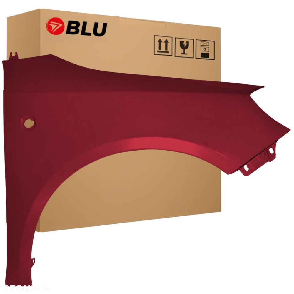 BLU Błotnik SKODA FABIA II 2 5J ROOMSTER 9892 prawy czerwony 07-15 przód FlamencoRot - 1