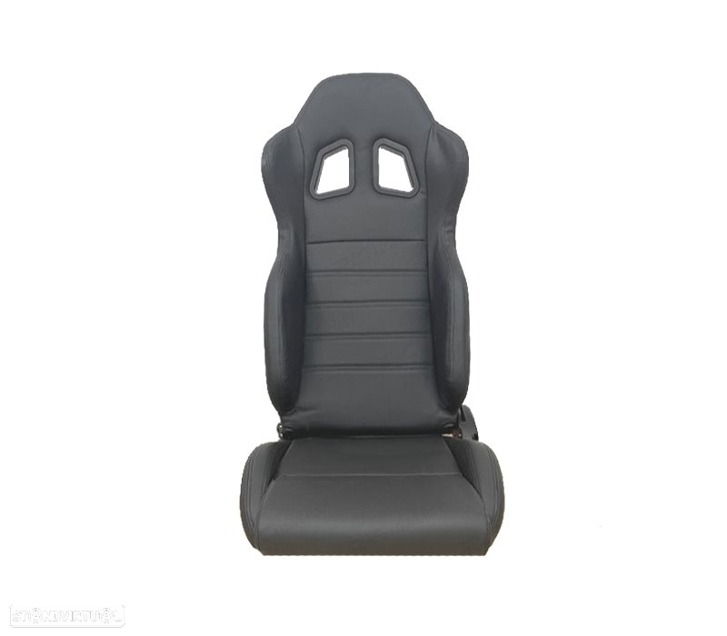 BAQUET BACKET DESPORTIVA LOOK SPARCO COURO PRETA - 2