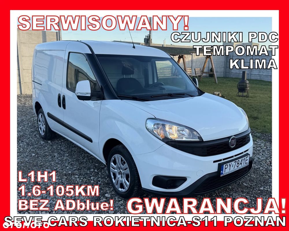 Fiat DOBLO L1H1, gwarancja, 1.6-105km,serwisowany, klima,tempomat, czujniki pdc - 1