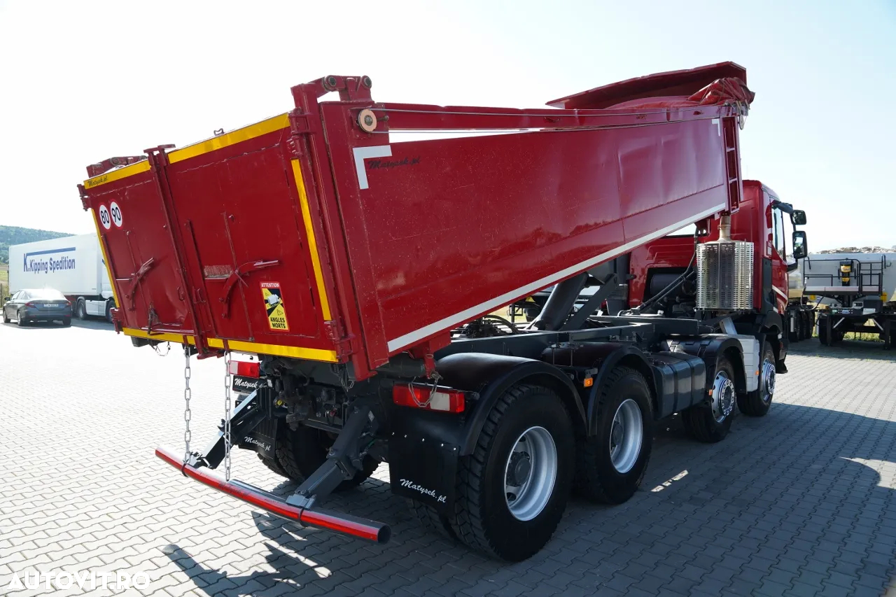 Renault C 430 / 8x4 / BASCULATOR DUBLU - 6M / HAYON HIDRODOXY / TRAPĂ / ANVELOPE 100% / IMPORTAT - 18