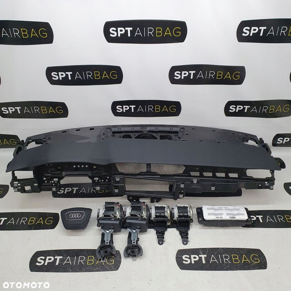 AUDI A6 C8 4K1 DESKA ROZDZIELCZA KONSOLA KOKPIT PULPIT PODUSZKI AIRBAG AIR BAG PASY KIT SET - 1