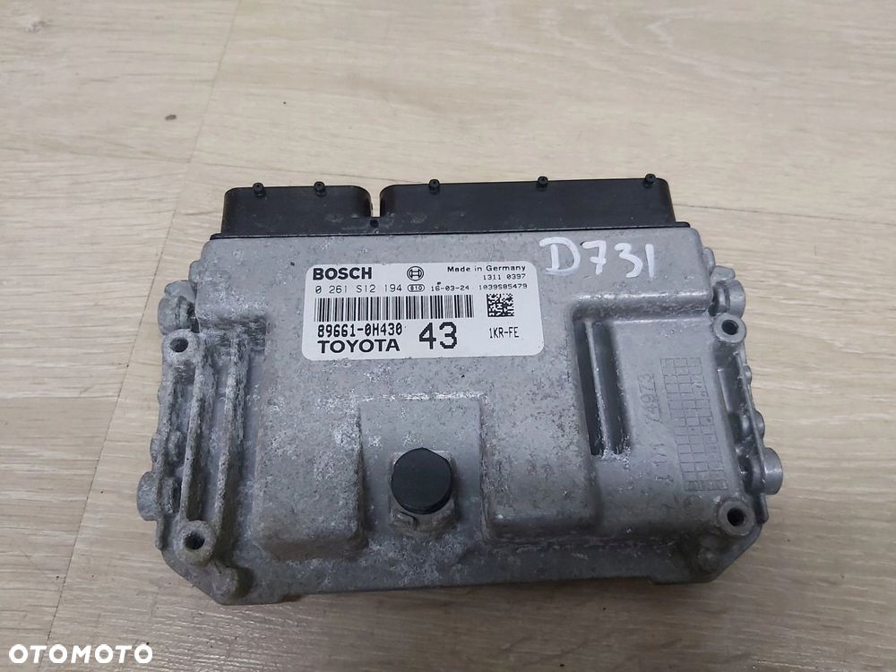 Toyota AYGO II komputer silnika 1,0 89661-0H430 kluczyk stacyjka - 3