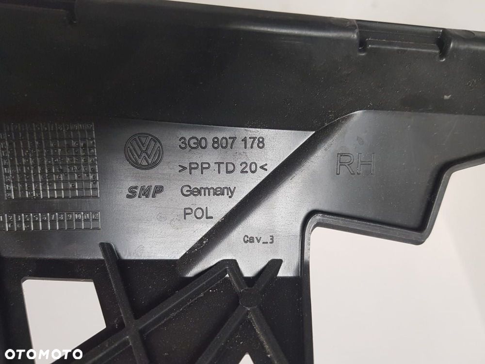 VW PASSAT B8 ŚLIZG PRAWY ZDERZAKA PRZÓD PRZEDNIEGO NOWY 14-19 NOWY  3G0807178 - 5