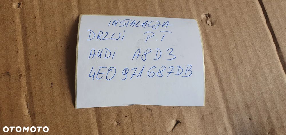 Wiązka instalacja drzwi prawy tył kessy Audi A8 D3 4E0971687DB - 10
