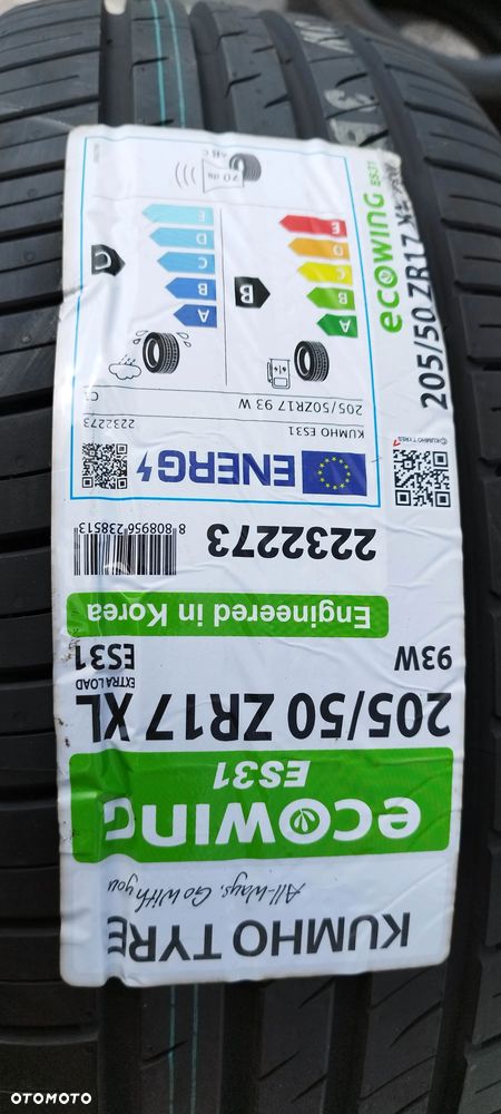 205/50/17 kumho ecowing es31 - 2