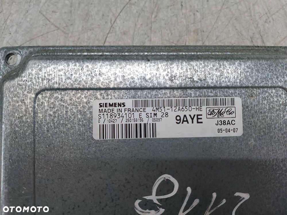 KOMPUTER, STEROWNIK FORD FOCUS C-MAX 4M51-12A650-HE J38AC S118934101 1.6 - 5