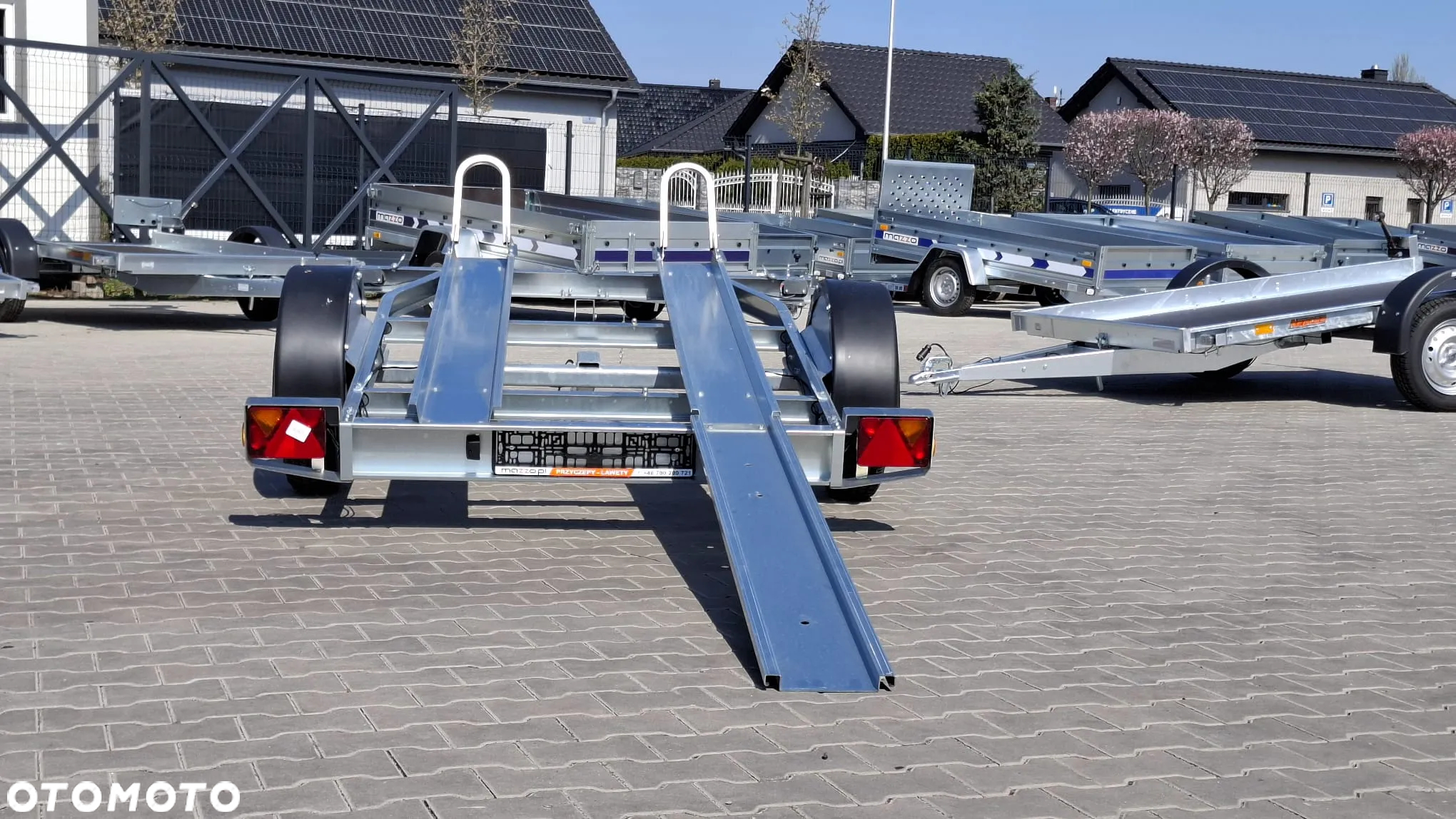Neptun GN064 DOSTAWA Przyczepka na dwa motocykle 225x130 DMC 750kg UCHYLNA motocyklowa MOTO - 4