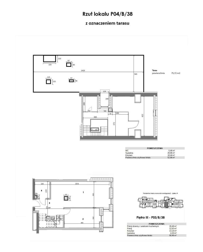 Apartament z dużym tarasem na dachu!