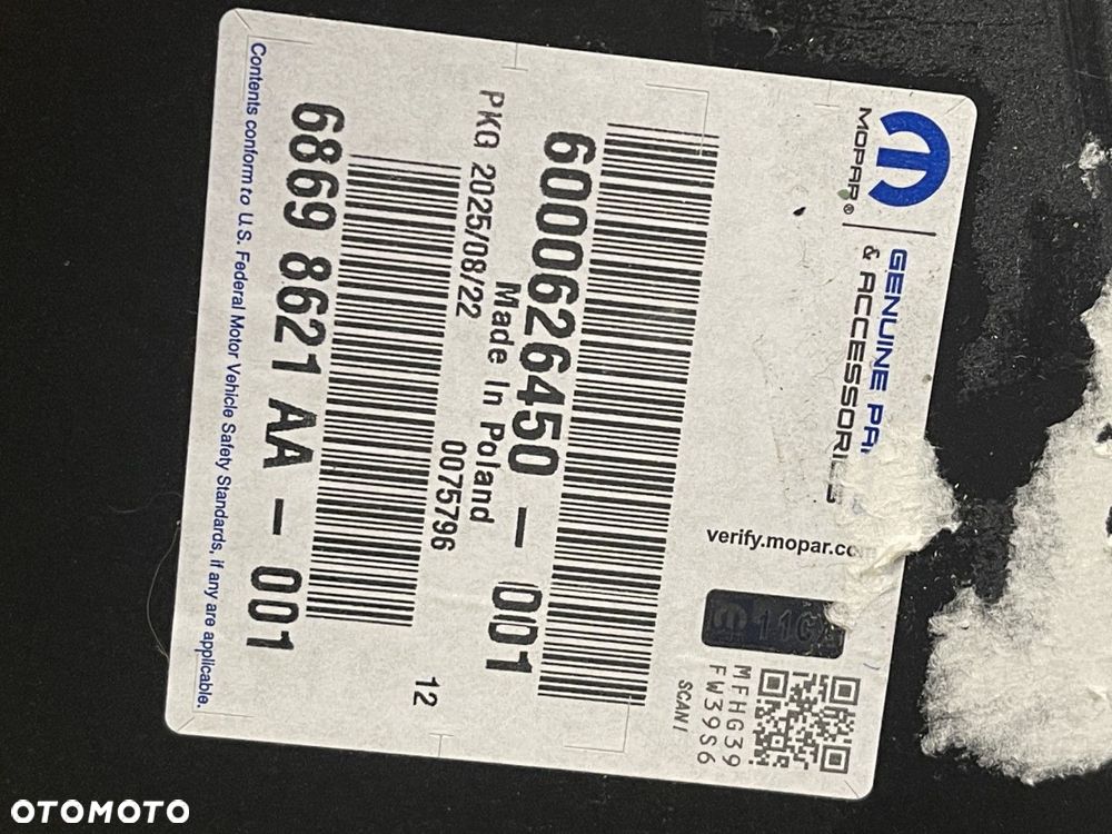 NOWY ORYGINALNY PRÓG PRAWY PRAWA FIAT 500 07- 68698621AA 6000626450 - 4