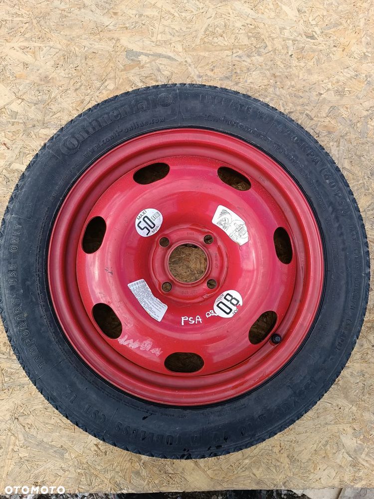 KOŁO DOJAZDOWE ZAPASOWE PEUGEOT 308 CITROEN 16 CALI 4X108 125/85 R16 - 1
