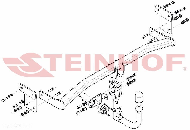 Wypinany hak holowniczy + Moduł 7 pin do Hyundai Elantra VI Sedan od 2016 - 2