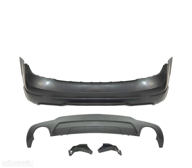 PÁRA-CHOQUES TRASEIRO MERCEDES CLASSE C W204 12-15 LOOK AMG DUPLO ESCAPE - 2