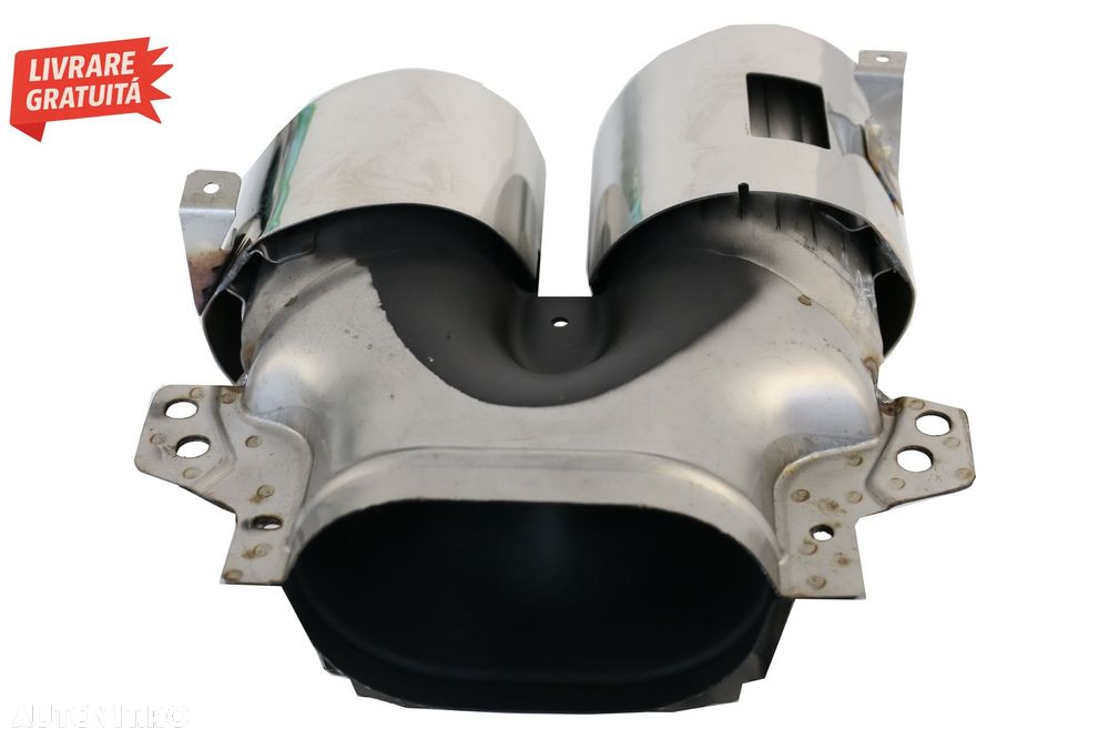 Difuzor Bara Spate cu Ornamente Evacuare Crom Mercedes GLE W167 SUV (2019-Up) GLE5- livrare gratuita - 13