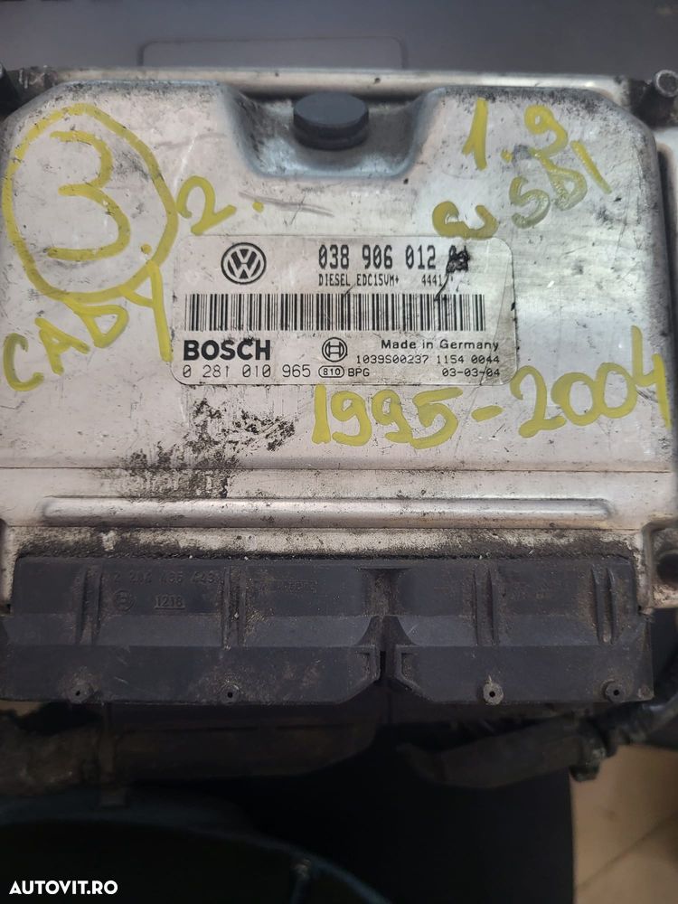 Calculator Motor (ECU) Skoda Fabia I ( Tip 6Y; 1999-2007) 1.9 SDI 038906012GJ - 1