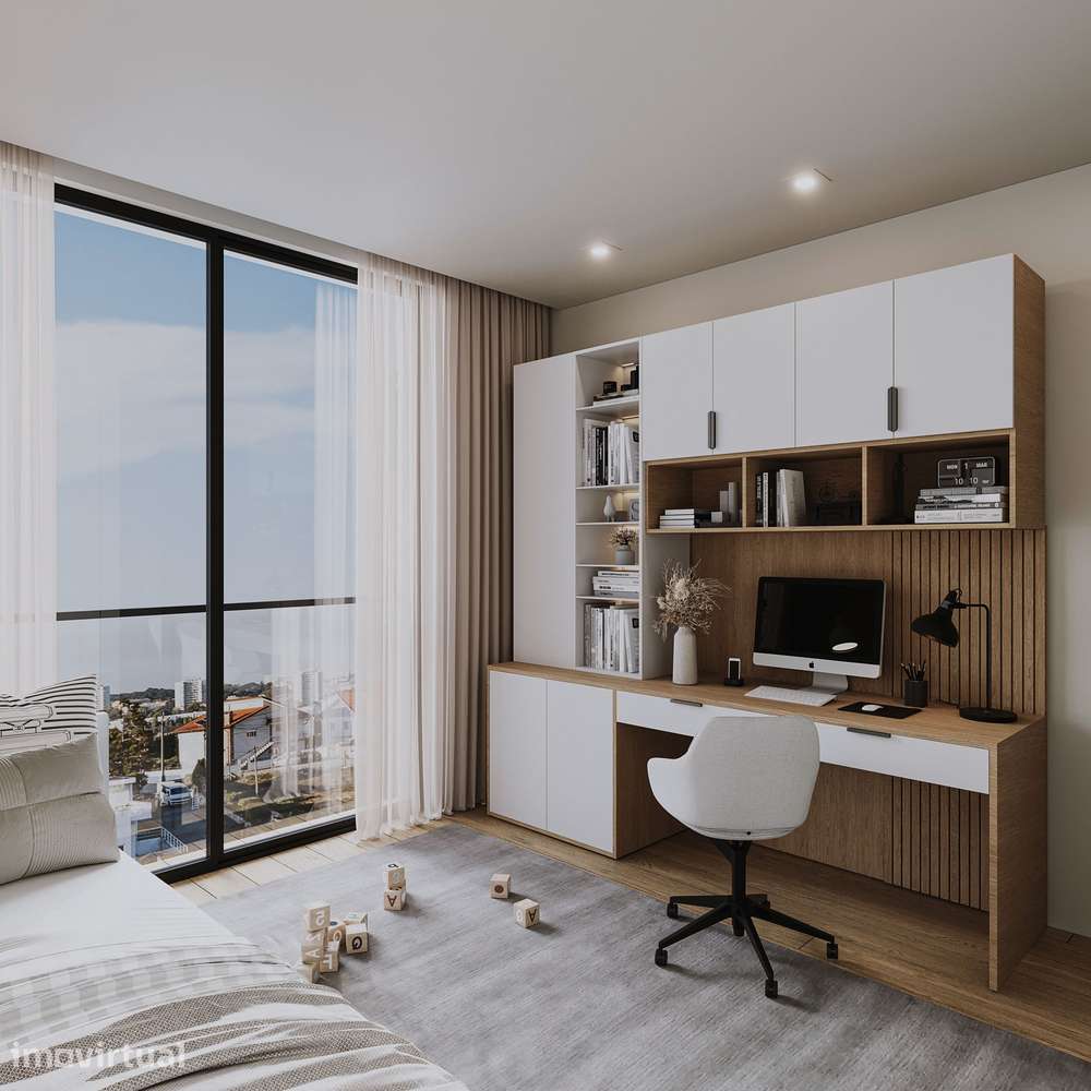 T2 Novo Junto ao Rio c/Varanda e Garagem - 600 metros da Praia - Grande imagem: 5/13