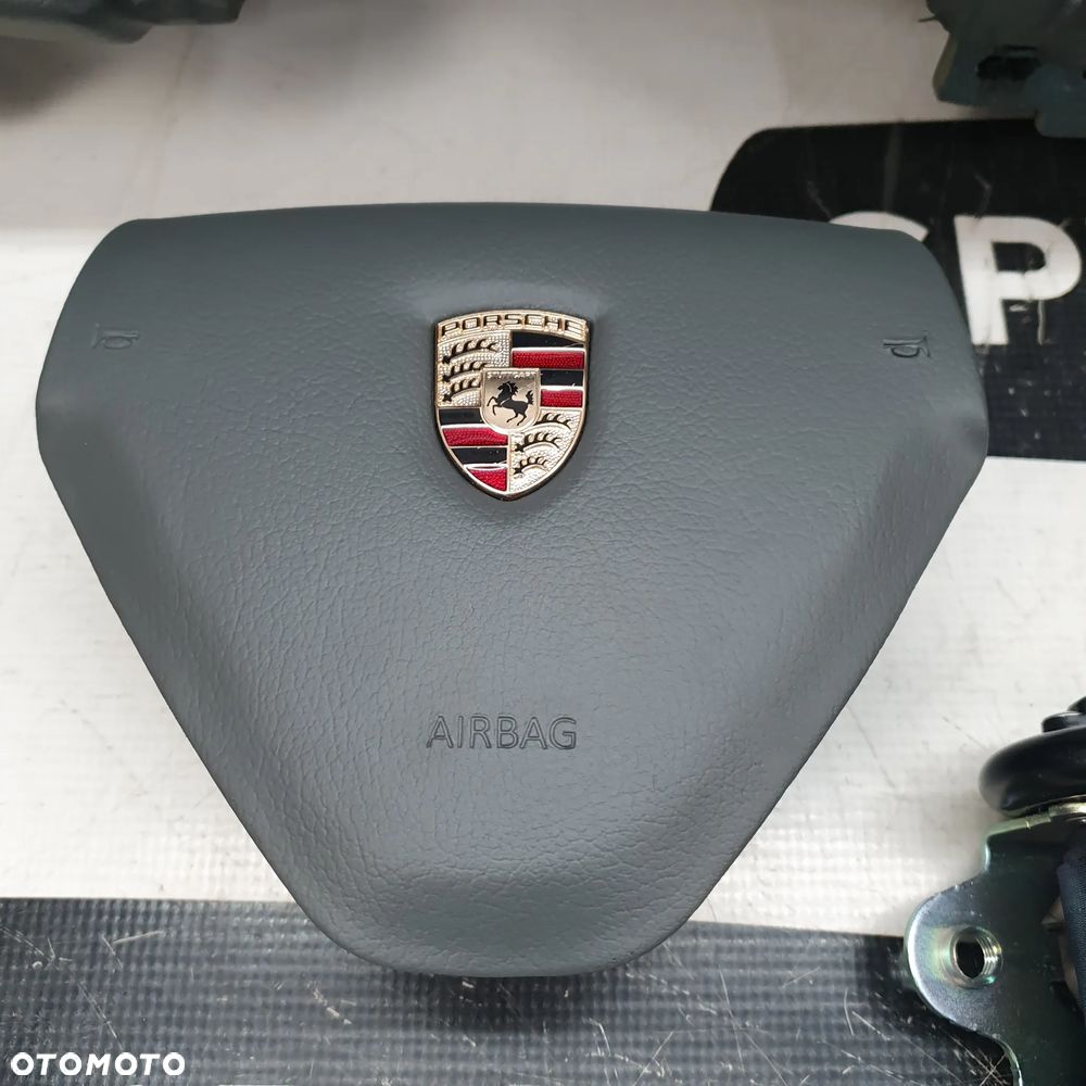 PORSCHE 997 SZARA DESKA ROZDZIELCZA KONSOLA KOKPIT PULPIT PODUSZKI AIRBAG AIR BAG PASY KIT SET - 6