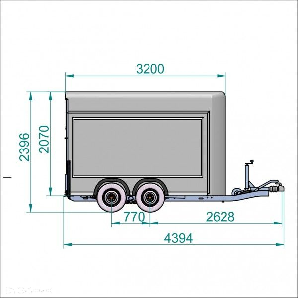 Debon Przyczepa kontener, furgon, cargo C500 - 20