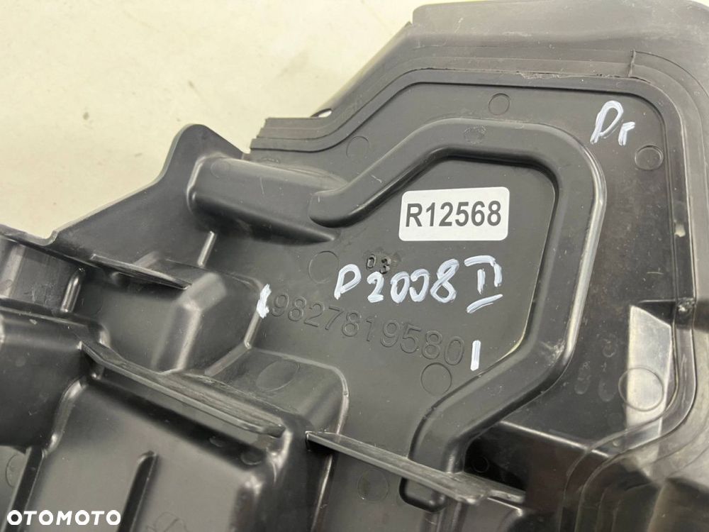 Osłona chłodnicy Peugeot 2008 II 19r. prawa kierownica powietrza pasa przedniego oryginal 9827819580 - 9