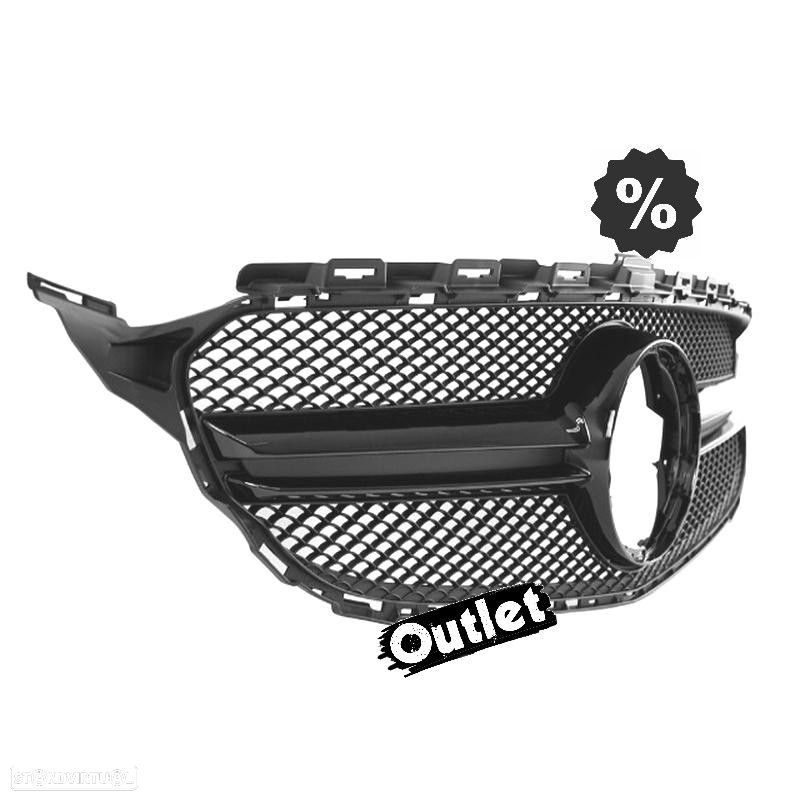 C030021C1 GRELHA FRONTAL MERCEDES W205 FACELIFT 18- LOOK AMG PRETO BRILHANTE - 6
