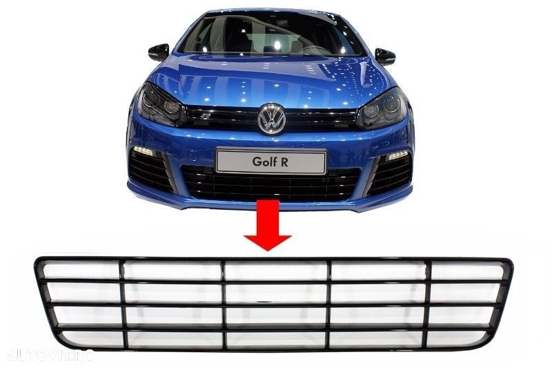 Grila Central Inferioara Bara Fata compatibil cu VW Golf VI Golf 6 (20 - 4