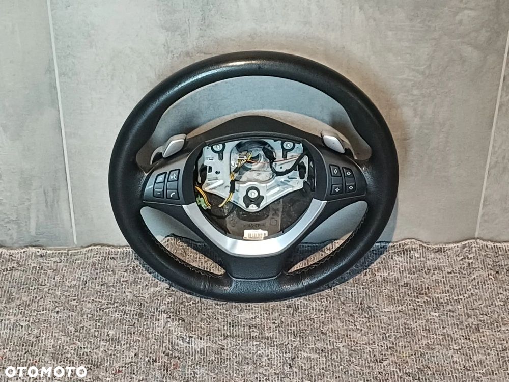 NR 592 Kierownica multifunkcja BMW X6 E72 E71 skóra łopatki 9149030 - 2