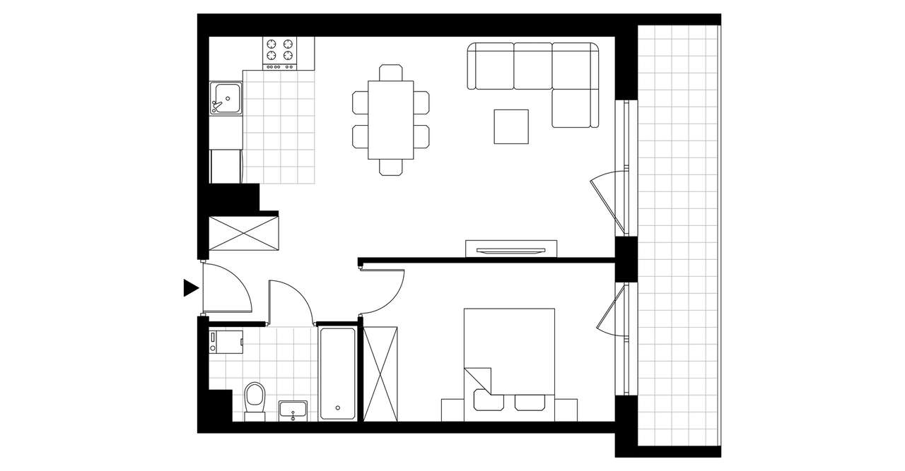 2-pokojowe mieszkanie 47m2 + balkon Bez Prowizji - Pełny obrazek: 3/23