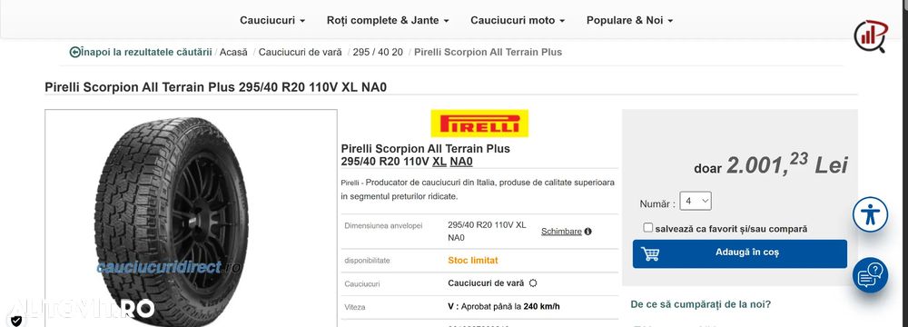 PIRELLI SCORPION ALL TERRAIN PLUS NA0 295/40R20 anvelope all season 295-40-20 Offroad at uri - 7