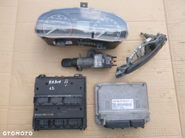 ZESTAW STARTOWY KOMPUTER STACYJKA IMMOBILIZER LICZNIK SKODA FABIA II 1.2 07- - 2