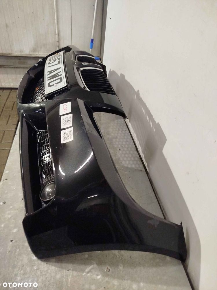 ^ ZDERZAK PRZÓD PRZEDNI DO BMW E90 E91 SERIA 3 M PAKIET SCHWARZ II 2 CZARNY HALOGENY - 3