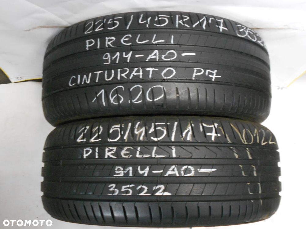 OPONY 225/45R17 PIRELLI CINTURATO P7 AO DOT 3522 / 1620 7.7MM - 1