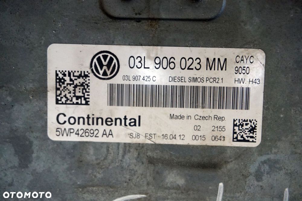 STEROWNIK SILNIKA KOMPUTER GOLF VI 1.6 TDI 03L906023MM 5WP42692AA VOLKSWAGEN 2008-2016 - 3