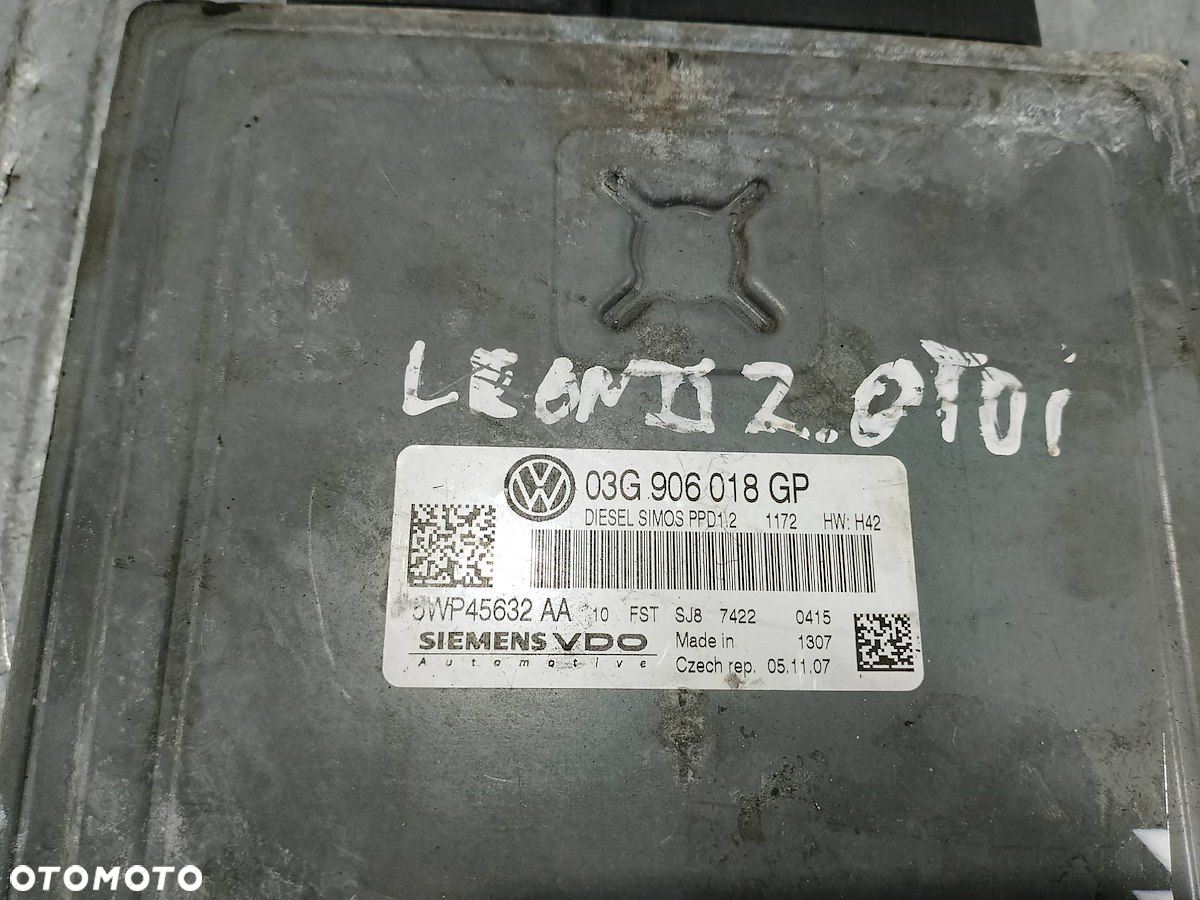 KOMPUTER, STEROWNIK SEAT LEON II 03G906018GP 5WP45632AA 2.0 TDI - 4