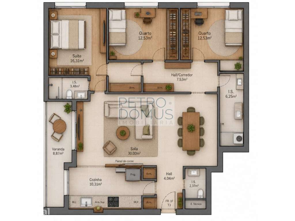 T3 NOVO CONDOMINIO PRIVADO| PISCINA AQUECIDA| CAMPO JOGOS - Grande imagem: 2/20