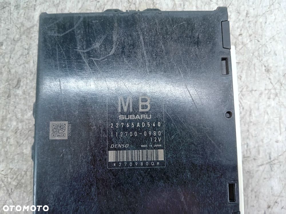 MODUŁ, STEROWNIK SUBARU XV 22765AD540 112700-0980 2.0 16V - 6