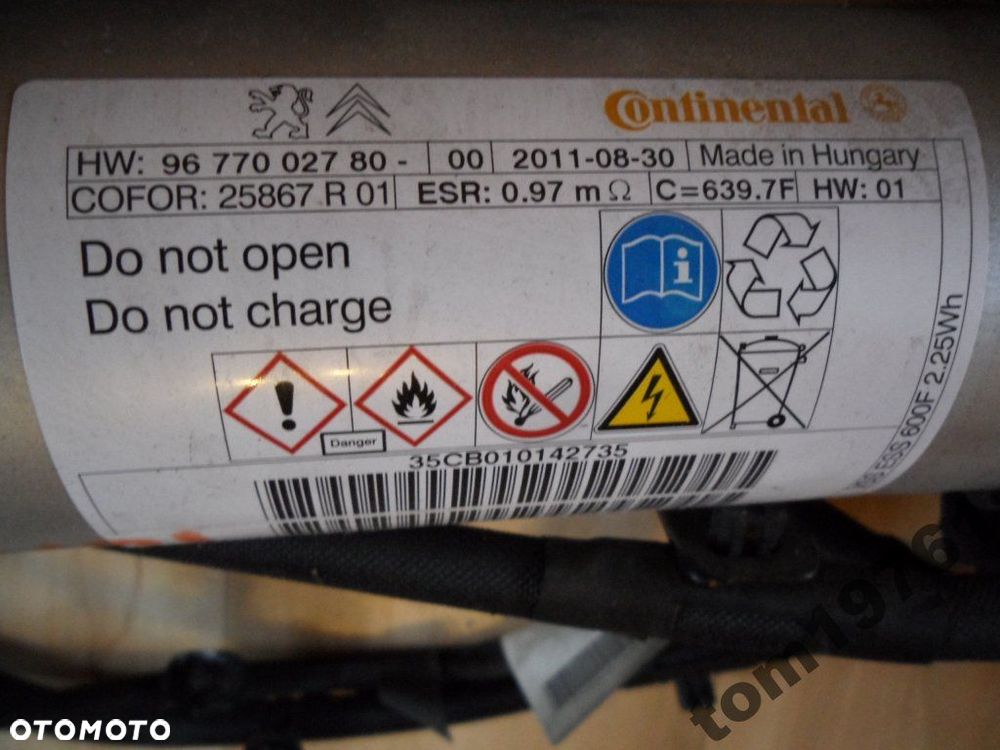kondensator start-stop do citroen c3 iii 1.6 hdi - 2