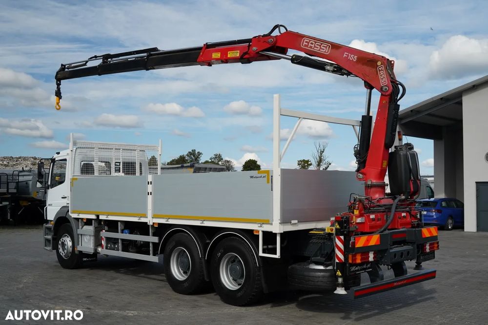 Mercedes-Benz / AXOR 2633 / 6X4 / LIVRARE - 6,55 M / PODEA REZISTENTĂ / FASSI F155 HDS / EXTENSIE: 10 M / CAPACITATE DE ÎNCĂRCARE MAXIMĂ 6.000 KG / MANUALĂ / RADIOCOMANDĂ / - 4