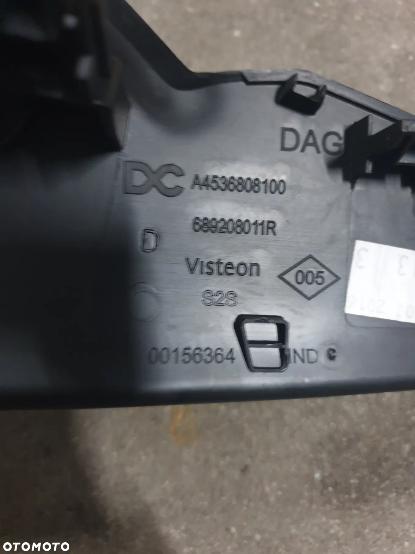 Wyłącznik Włącznik Airbag Zaślepka boczna konsoli Smart Fortwo III A4536808100 681995290R - 5