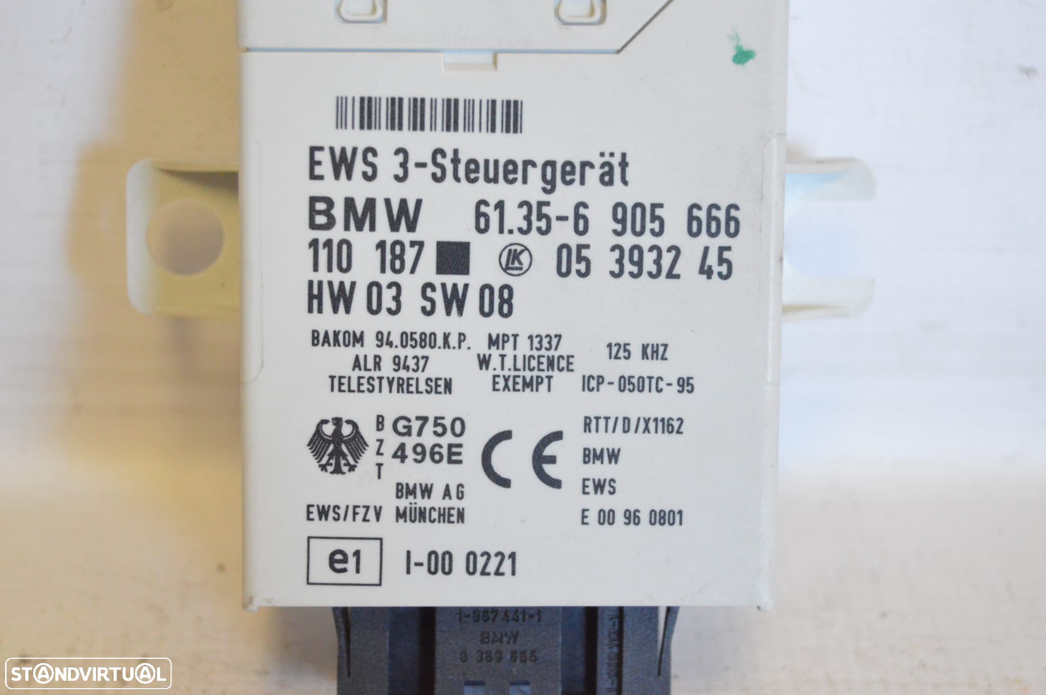 MODULO SWITCH COMANDO CENTRALINA ECU INGNICAO IGNIÇÃO IMOBILIZADOR 6905666 6135 61356905666 BMW SERIE 3 E46 325i 192CV M54B25 SERIE 5 E60 E61 - 4