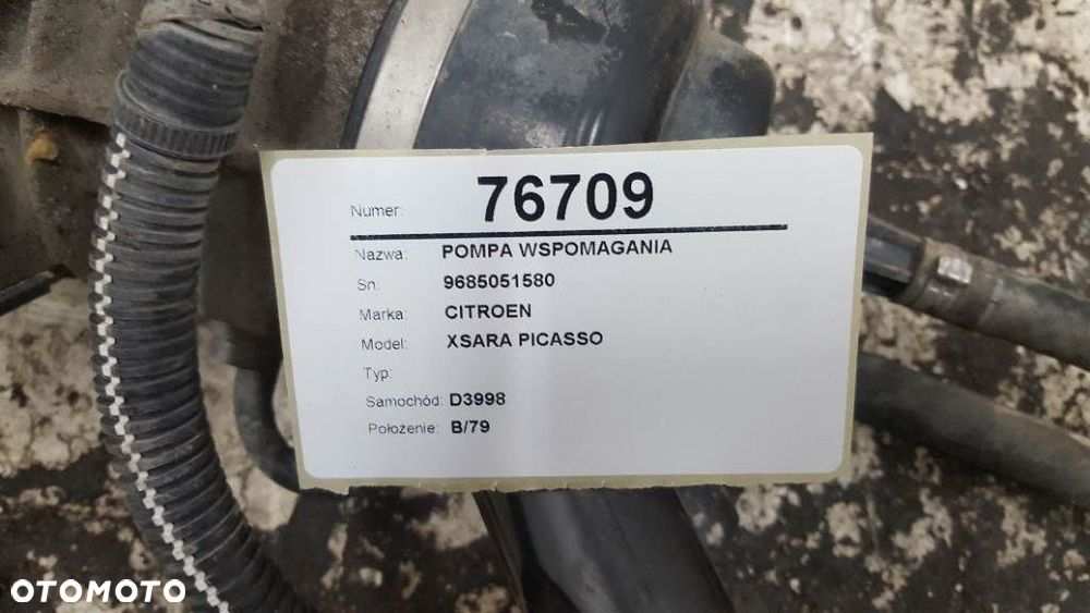 POMPA WSPOMAGANIA 1.6 HDI CITROEN C4 PICASSO I 9685051580 - 2