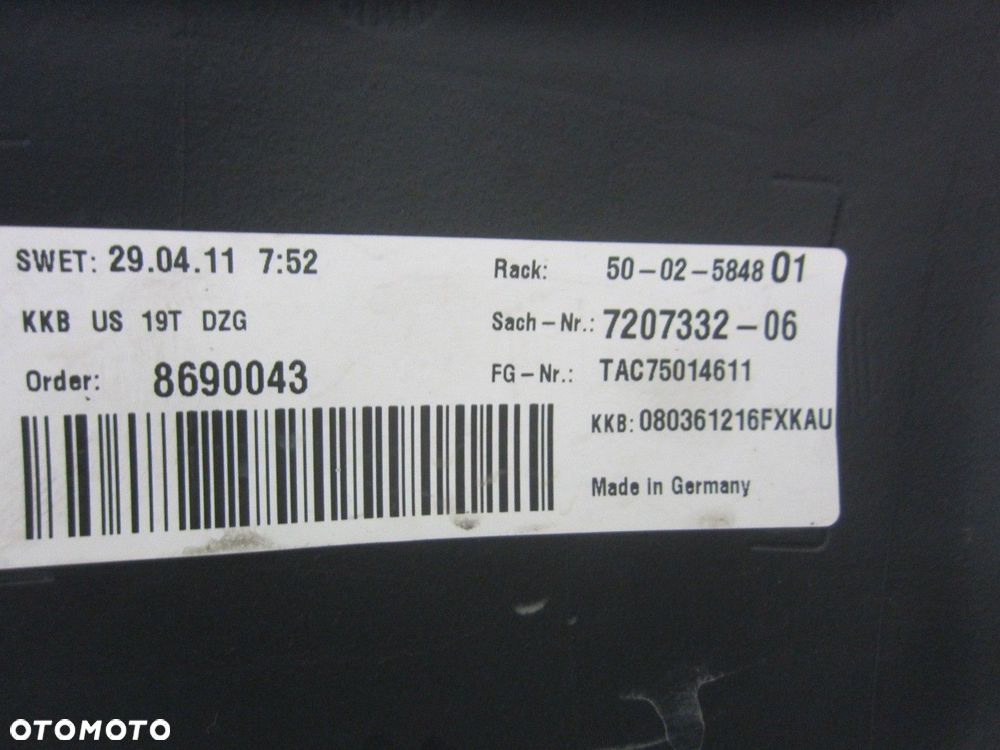BMW F10 528I N52 N55 535 ZBIORNIK BAK PALIWA 7207332 16117268031 7206420 - 8