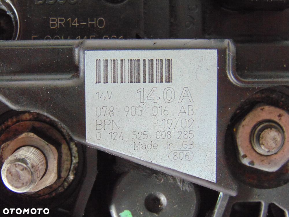 ORYGINAŁ alternator 140A 078903016AB Audi A4 B6 B7 A6 C5 VW Volkswagen Passat B5 Skoda Superb I diesel 2.5 TDI V6 - 2