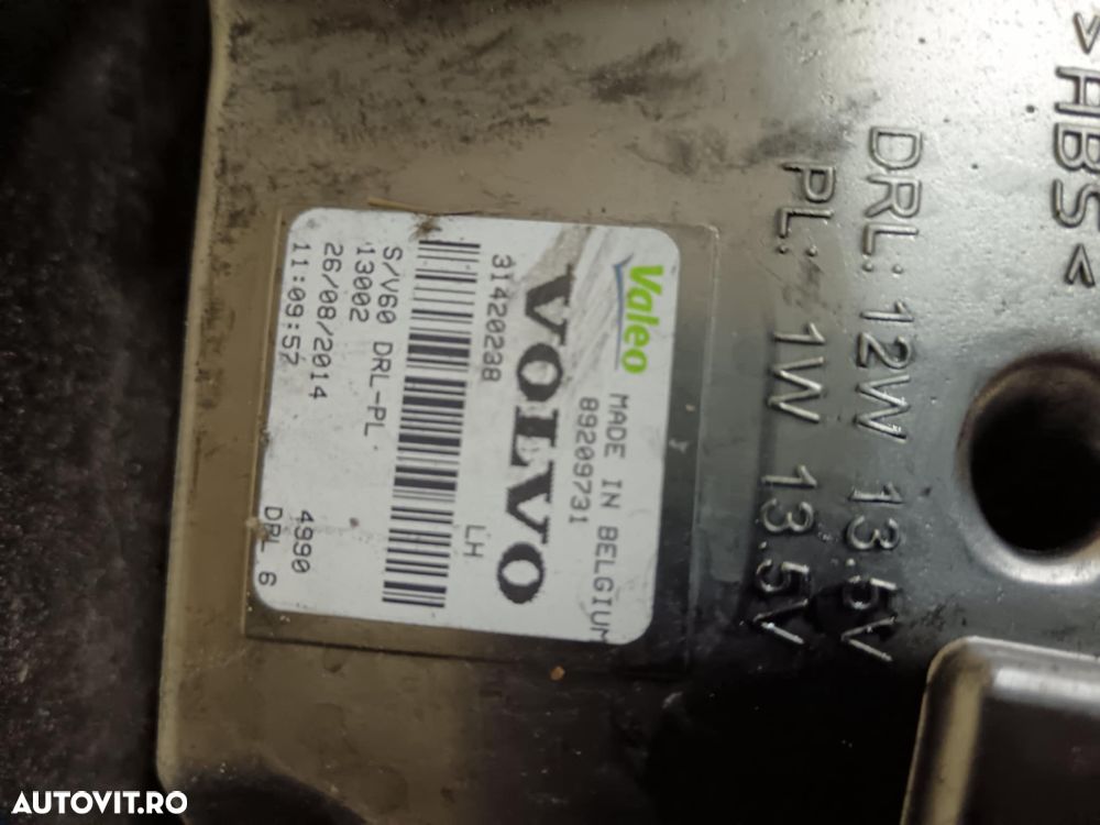 DRL / DAYLIGHT STANGA/ DREAPTA FARA GRILA VOLVO S60 , V60 AN 2014 31420238, 31420239 - 4