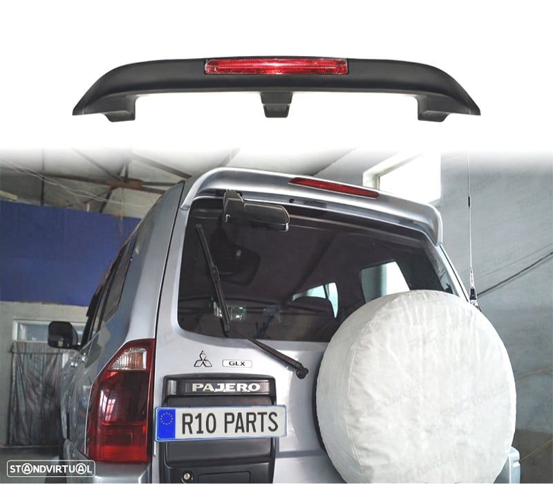 AILERON SPOILER TRASEIRO MITSUBISHI MONTERO PAJERO 03-15 + TERCEIRA LUZ DE STOP - 1